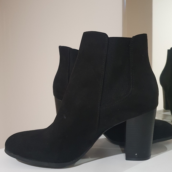 NWOT Anko Black Heeled Boots Size 10 - Picture 4 of 10